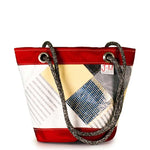 Shoulder bag Lima medium, patchwork/red (FS) J-M Sails and Bags
