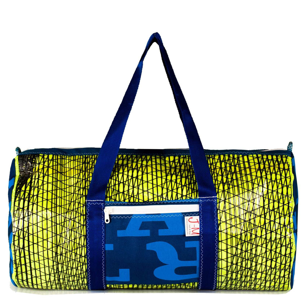 Duffel bag Alfa large, yellow / blue handmade by JM Sails and Bags (FS)