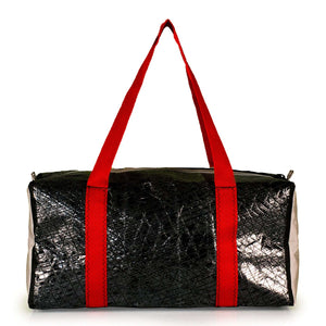DUFFEL BAG BRAVO MEDIUM, TECHNORA, GREY made from recycled sails by JM Sails and Bags, BS