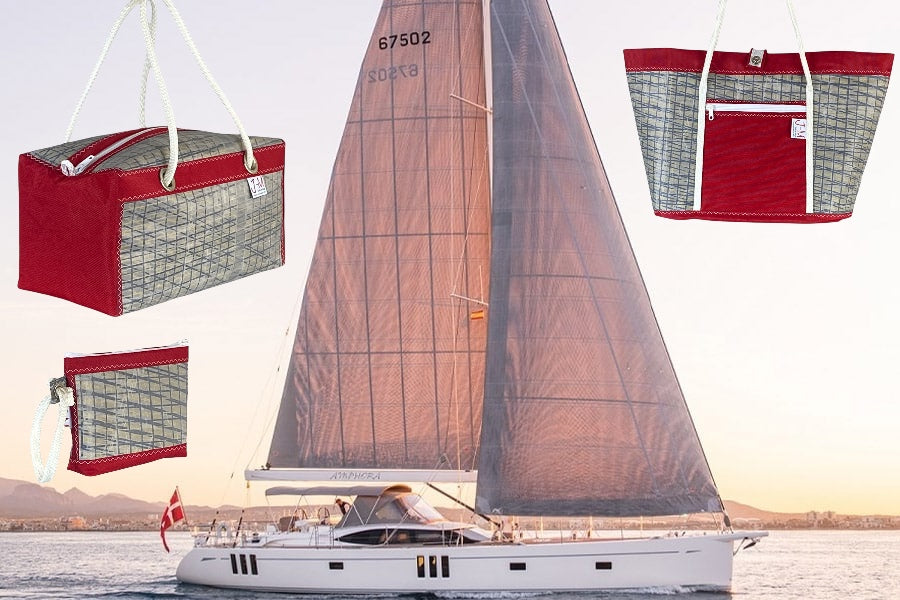 Showing the before and the second life of sails 