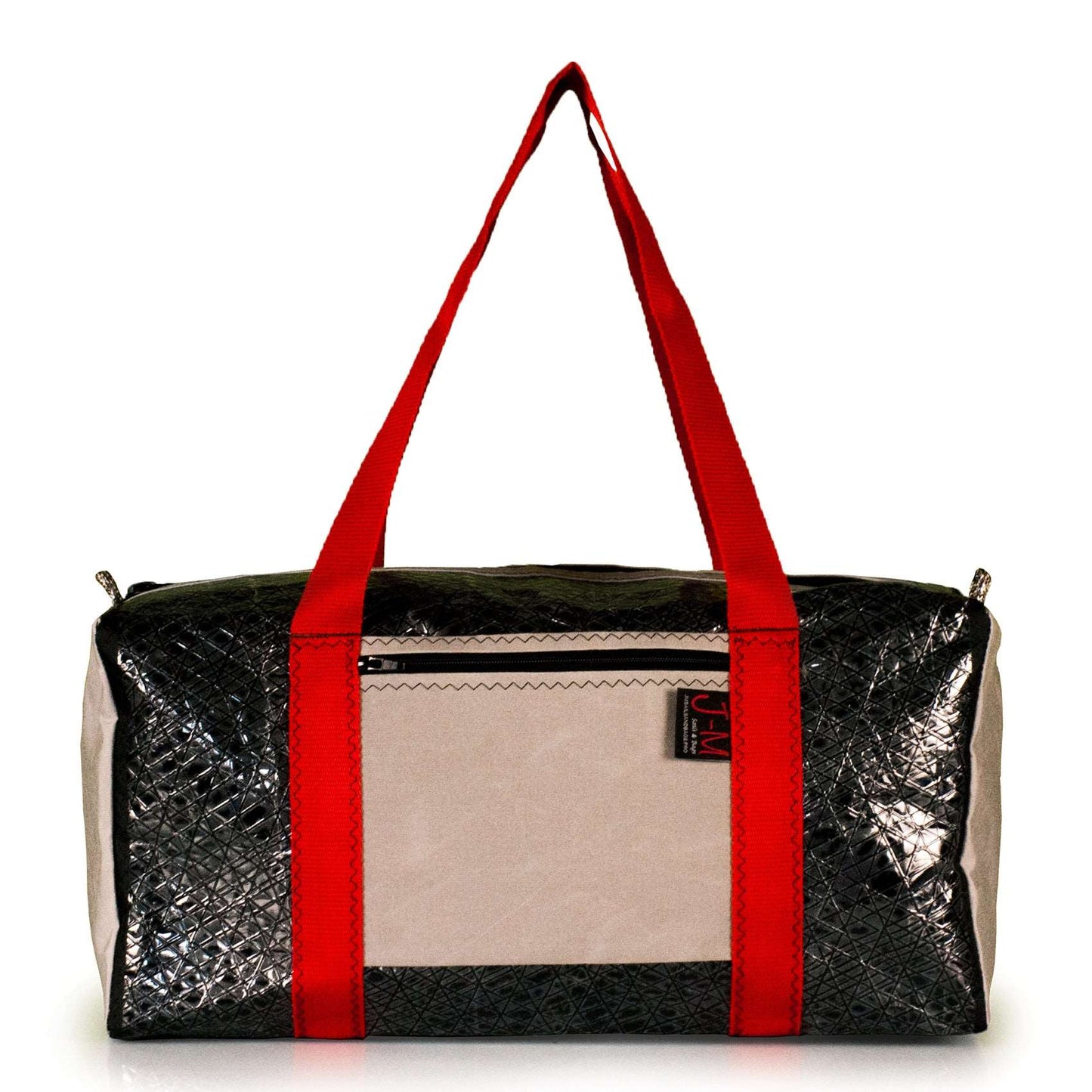 DUFFEL BAG BRAVO MEDIUM, TECHNORA, GREY made from recycled sails by JM Sails and Bags