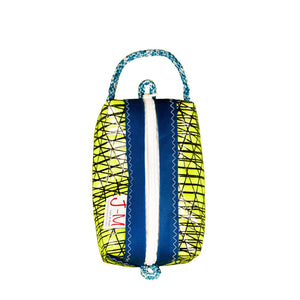 Toiletry bag Golf small, yellow / blue, handcrafted in Italy by J-M Sails and Bags FS