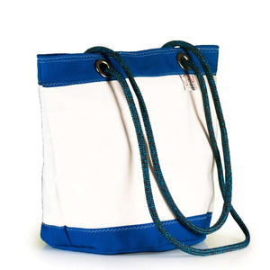 SHOULDER BAG LIMA LARGE, WHITE / BLUE BY JM SAILS AND BAGS (45)