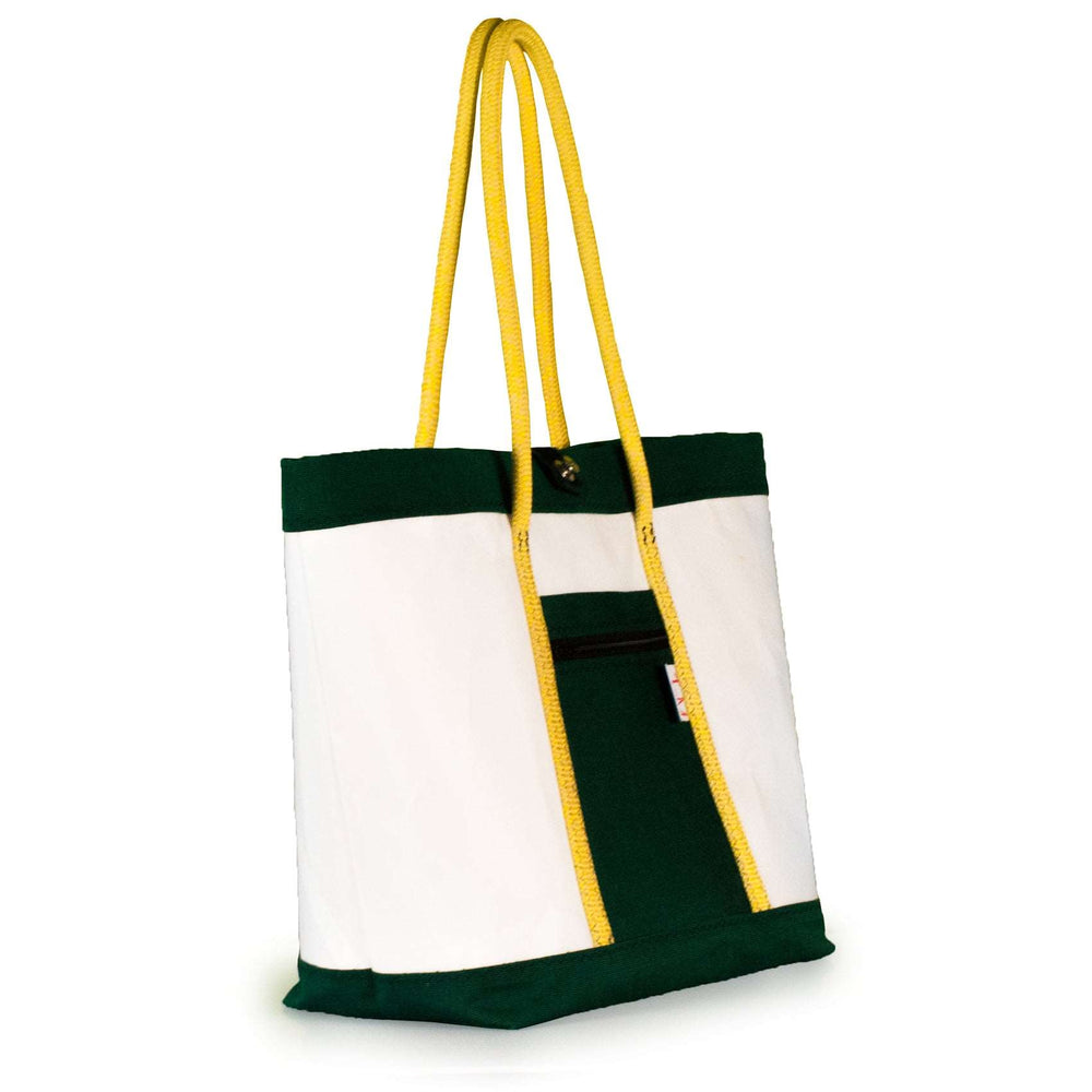 Tote bag Mike, white and green (45) J-M Sails and Bags