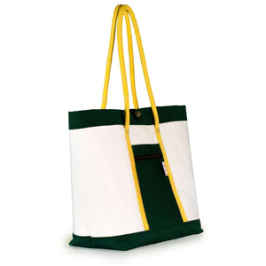 Tote bag Mike, white and green (45) J-M Sails and Bags