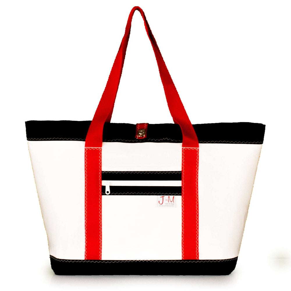 
            
                Load image into Gallery viewer, TOTE MIKE, WHITE AND BLACK (FS) J-MSails and Bags
            
        