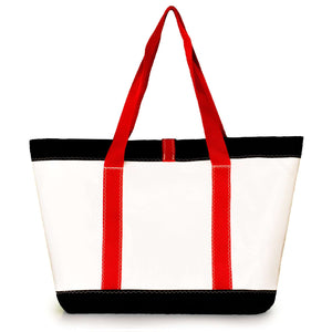 TOTE MIKE, WHITE AND BLACK (BS) J-MSails and Bags