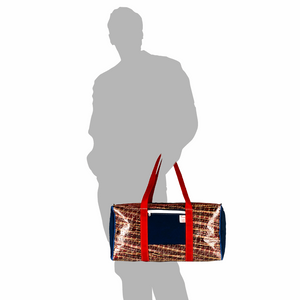 
            
                Load image into Gallery viewer, Duffel bag Bravo Large, patchwork / kevlar / navy blue - JM Sails and Bags
            
        