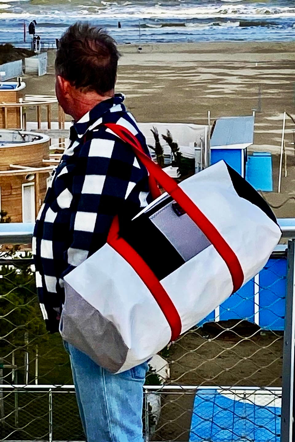 retired sails revisited and modified into a useful fashionable carryall