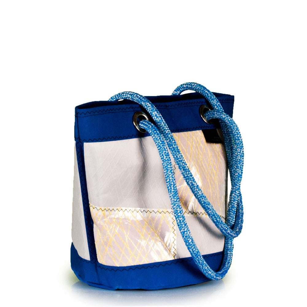 Shoulder bag Lima medium, patchwork / electric blue (45) J-M Sails and Bags