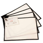 Placemats white polykote and black 4pax, J-M Sails and Bags