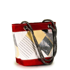 Shoulder bag Lima medium, patchwork/red (45) J-M Sails and Bags