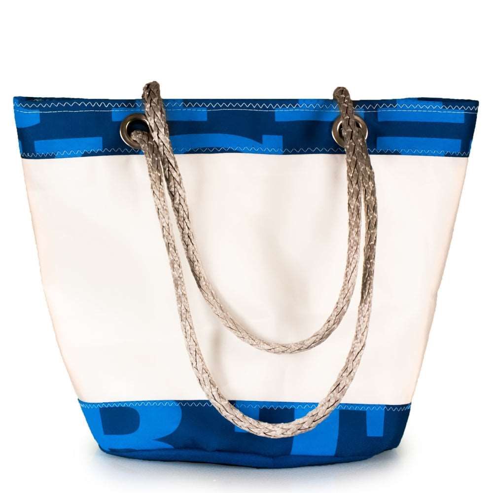  Shoulder bag Lima, white, blue, optimist logo (BS) J-M Sails and Bags