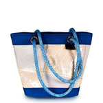 Shoulder bag Lima medium, patchwork / electric blue (FS) J-M Sails and Bags