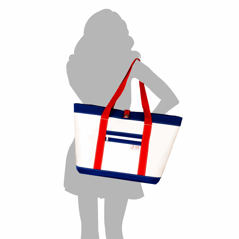 Tote Mike upcycled sails and nautical canvas