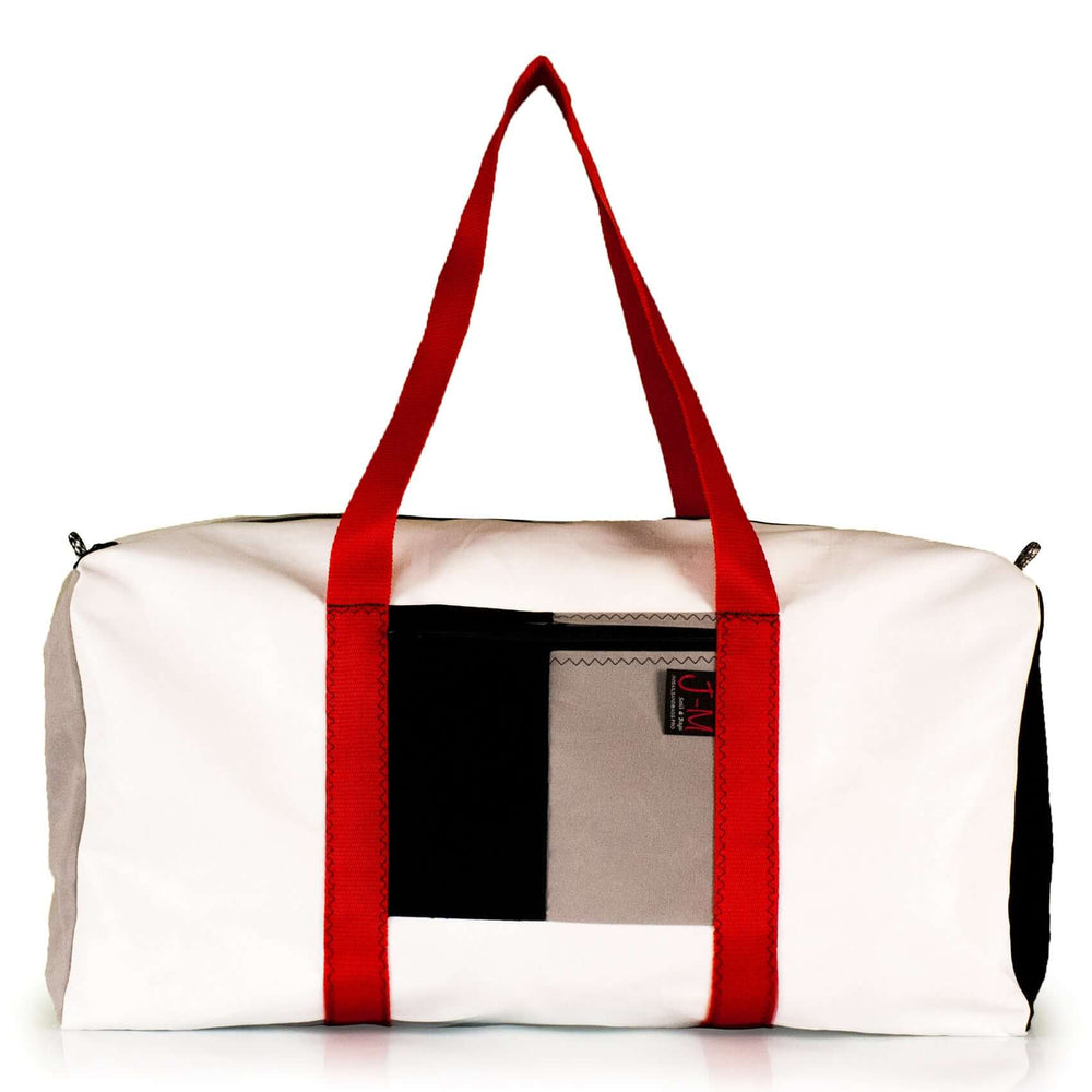 Duffel bag Bravo Large, dacron/ black / grey handmade in Italy by J-M Sails and Bags Front