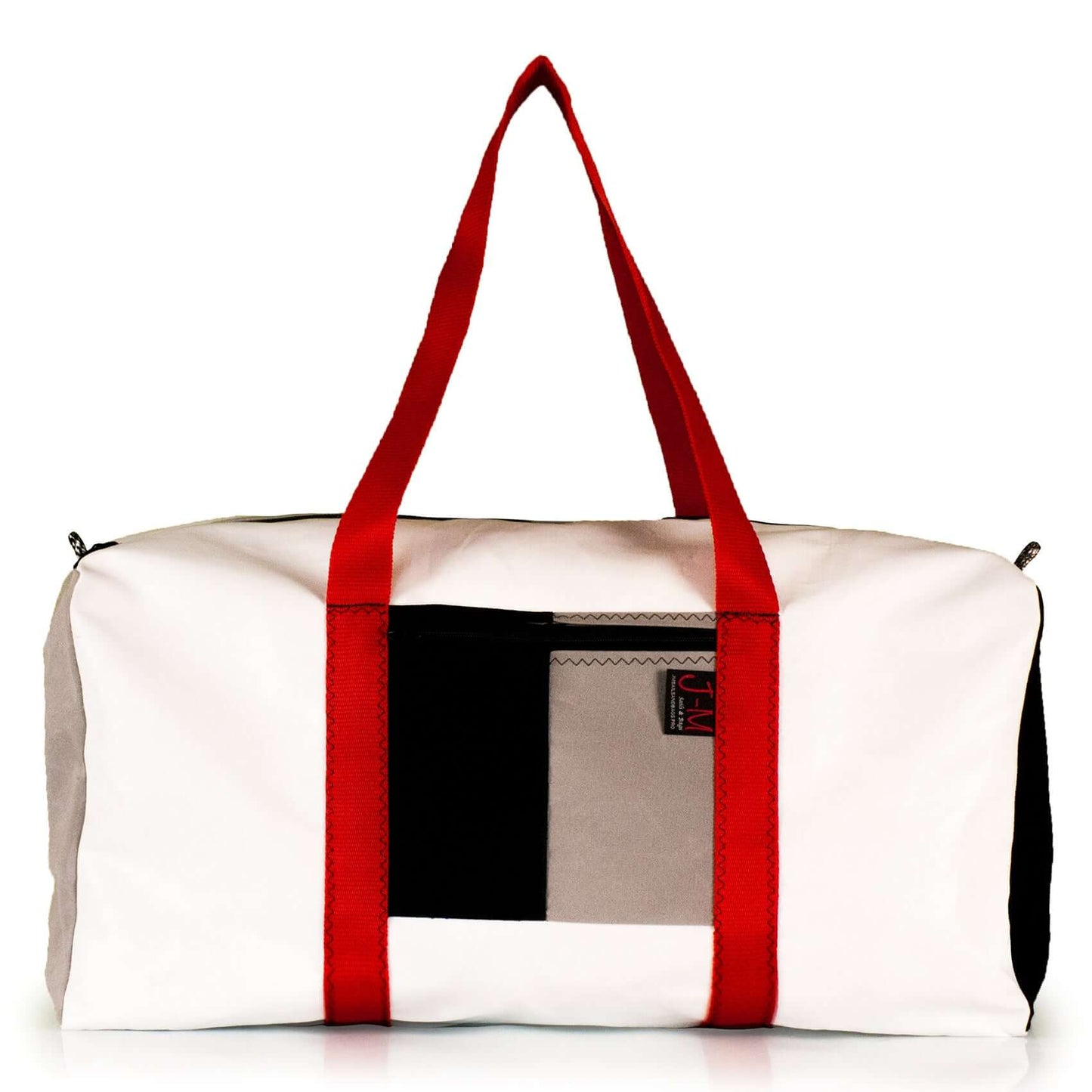Duffel bag Bravo Large, dacron/ black / grey handmade in Italy by J-M Sails and Bags Front