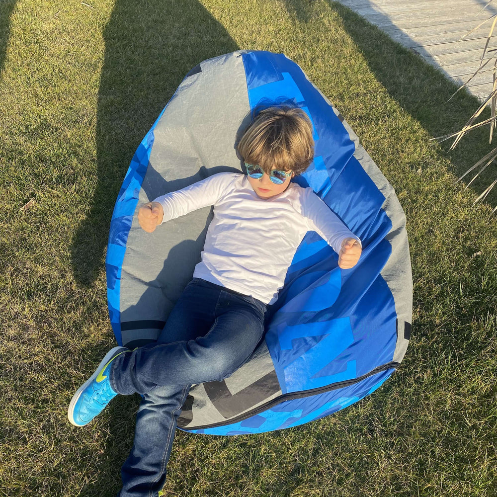 Bean bags custom handmade to order. Recycled sails and marine grade canvas. Made in Italy