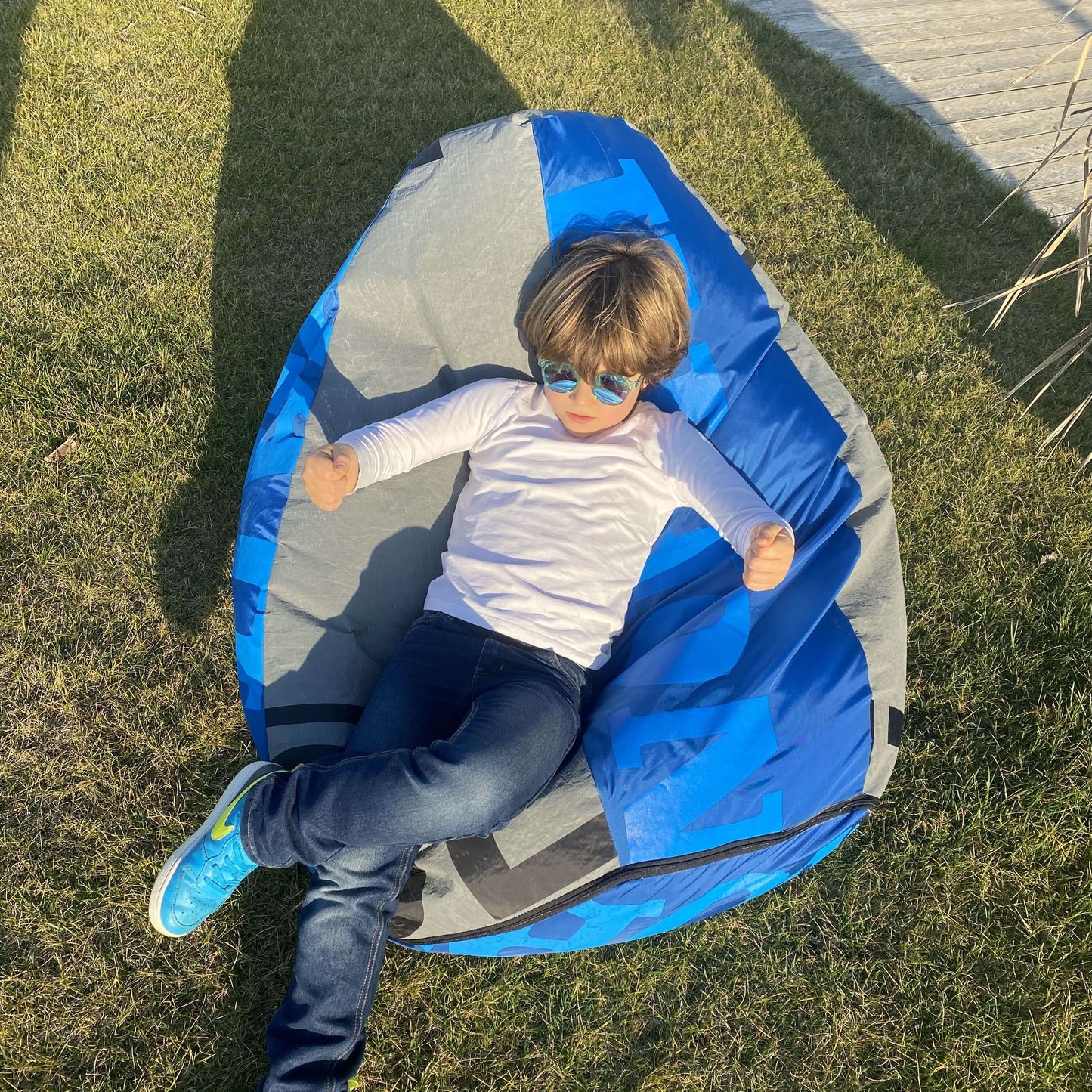 Bean bags custom handmade to order. Recycled sails and marine grade canvas. Made in Italy