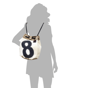 
            
                Load image into Gallery viewer, Charlie bucket bag size model, J-M Sails and Bags
            
        