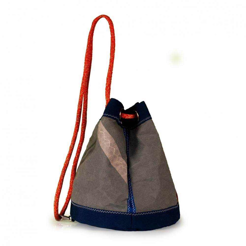 Bucket bag India, grey / blue / #5 (45) J-M Sails and Bags  Edit alt text