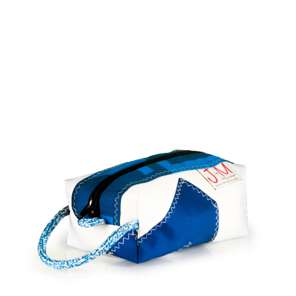 Toiletry bag Golf small, white / blue / #7 (45) J-M Sails and Bags