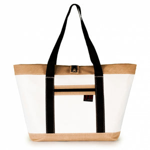 Tote Mike, white and beige (FS) J-M Sails and Bags