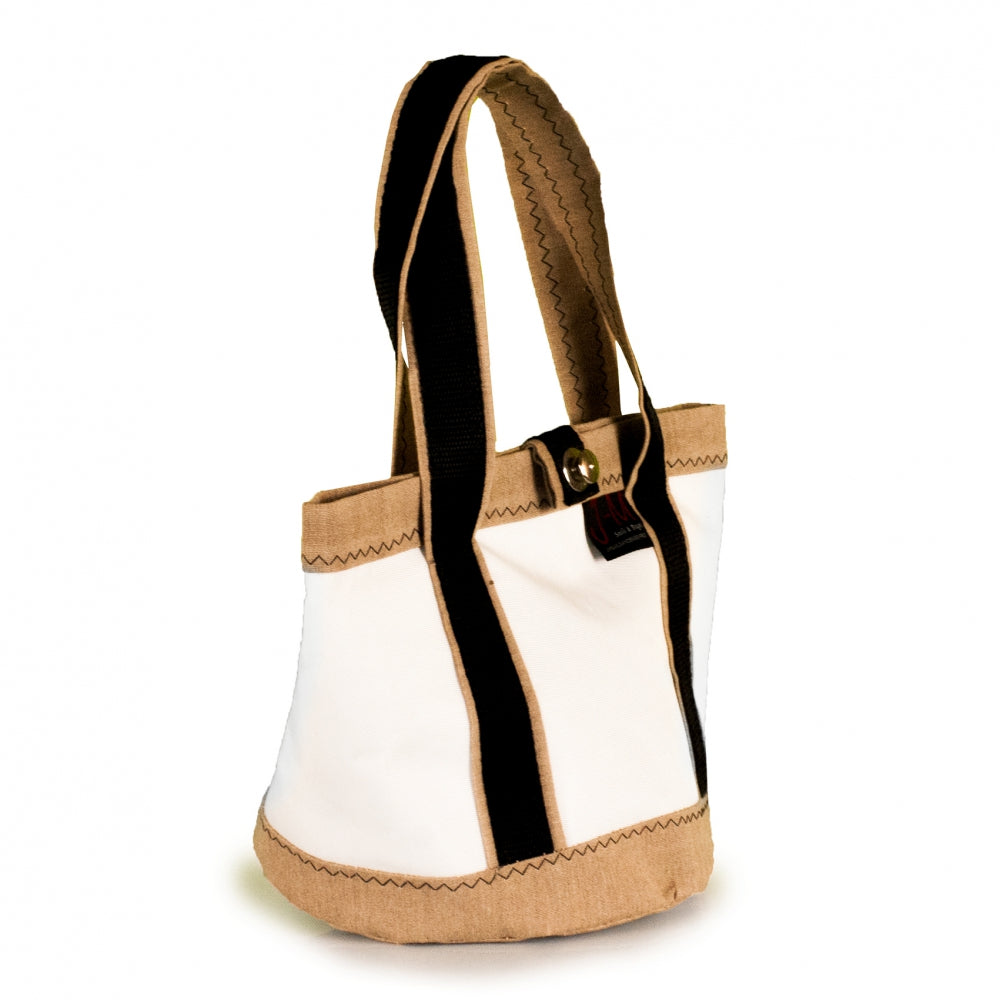 Handbag Tango white and beige (45°) J-M Sails and Bags  