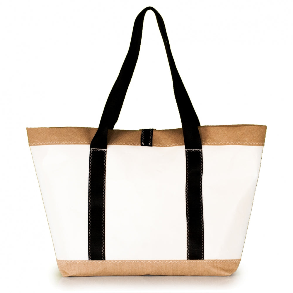 Tote Mike, white and beige (BS) J-M Sails and Bags  Edit alt text