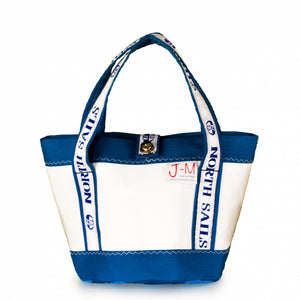 
            
                Laden Sie das Bild in den Galerie-Viewer, Handbag Tango white and blue (FS) J-M Sails and Bags
            
        