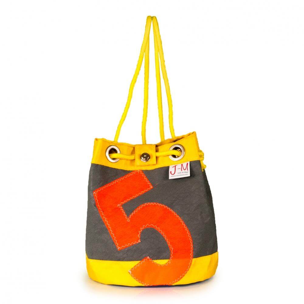 Shoulder bag Charlie, grey, yellow, navy blue (FS) J-M Sails and Bags