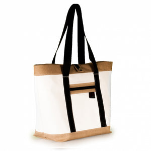 Tote Mike, white and beige (45) J-M Sails and Bags  Edit alt text