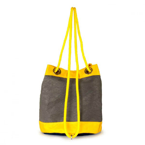 Shoulder bag Charlie, grey, yellow, navy blue (BS) J-M Sails and Bags