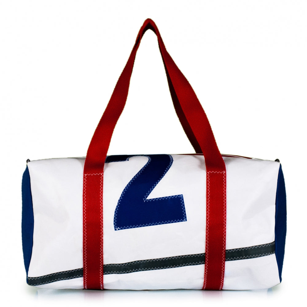 
                  
                    Duffel Bravo Medium. Dacron / blue #2 / grey stripe (BS) J-M Sails and Bags
                  
                